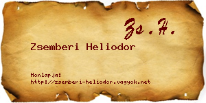 Zsemberi Heliodor névjegykártya